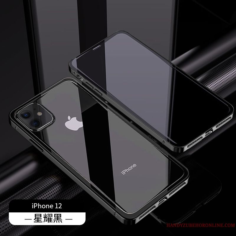 Skal iPhone 12 Påsar Glas Blå, Fodral iPhone 12 Lyxiga Transparent Ny