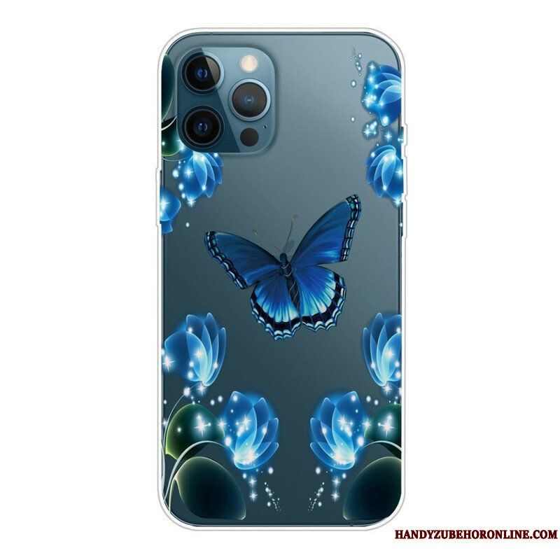 Skal iPhone 13 Pro Max Blå Fjärilar