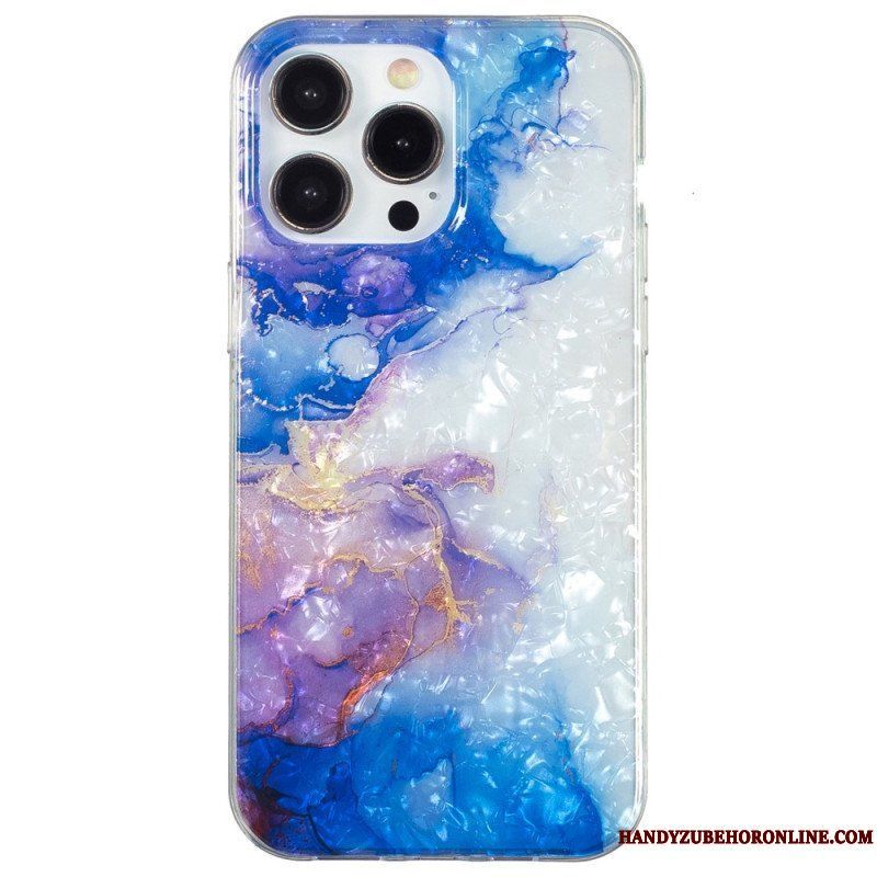 Skal iPhone 15 Pro Färgad Marmor