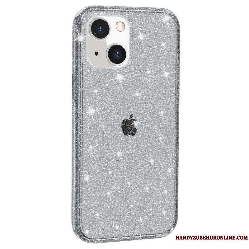 Skal iPhone 15 Transparent Glitter