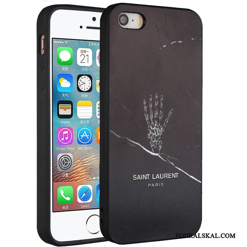 Skal iPhone 5/5s Kreativa Fallskyddtelefon, Fodral iPhone 5/5s Silikon Hängsmycken Gul