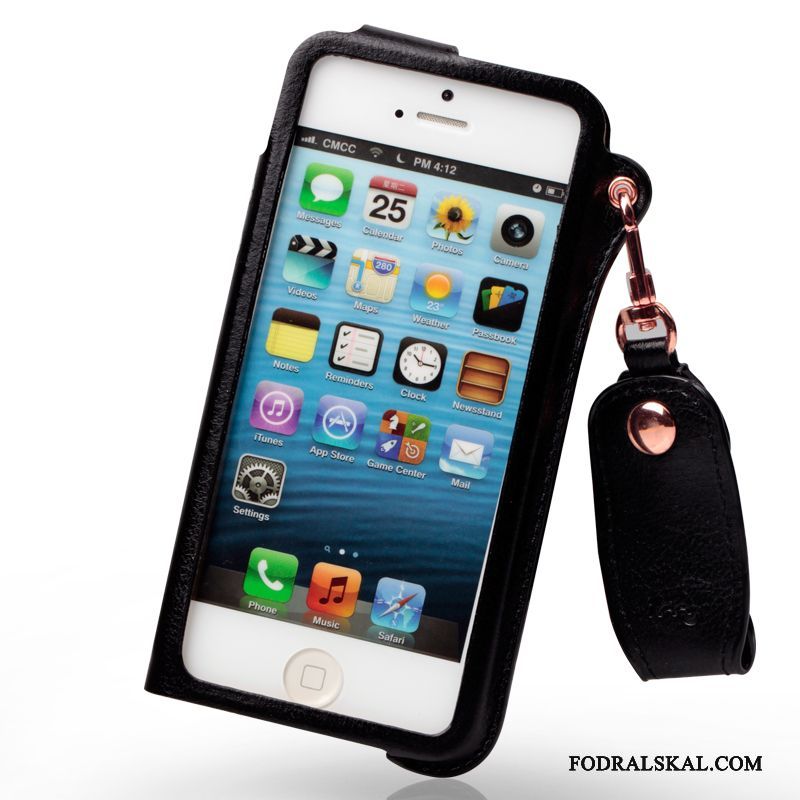Skal iPhone 5/5s Läderfodral Rosa Slim, Fodral iPhone 5/5s Skydd