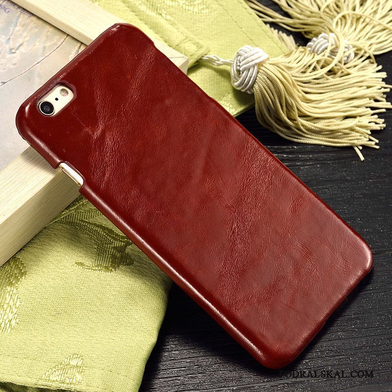Skal iPhone 5/5s Läderfodral Rödtelefon, Fodral iPhone 5/5s Läder Trend Brun