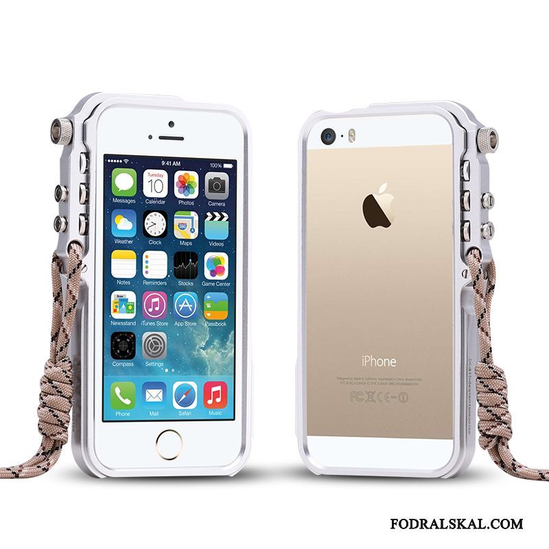 Skal iPhone 5/5s Metall Telefon Svart, Fodral iPhone 5/5s Skydd Trend Frame