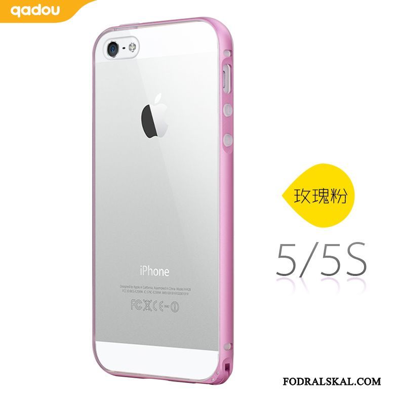Skal iPhone 5/5s Mjuk Frametelefon, Fodral iPhone 5/5s Metall Transparent Blå