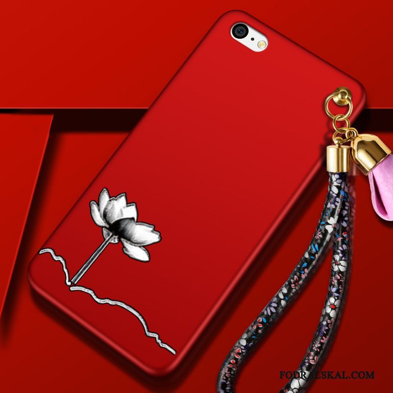 Skal iPhone 5c Påsar Hängsmycken Fallskydd, Fodral iPhone 5c Skydd Rödtelefon