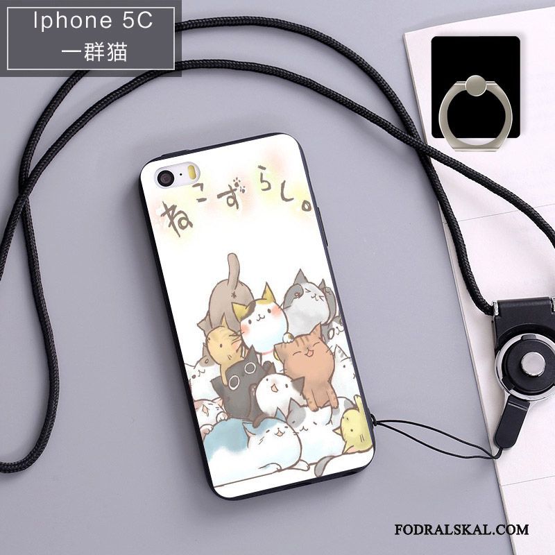 Skal iPhone 5c Silikon Blåtelefon, Fodral iPhone 5c Mjuk Hängsmycken Fallskydd