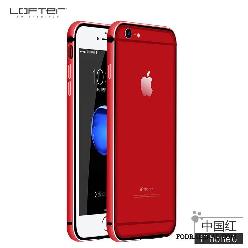 Skal iPhone 6/6s Metall Frametelefon, Fodral iPhone 6/6s Silikon Röd Rosa