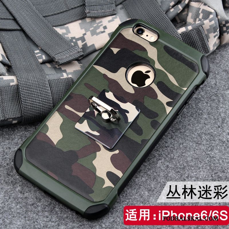 Skal iPhone 6/6s Mjuk Telefon Kamouflage, Fodral iPhone 6/6s Support Ring Fallskydd