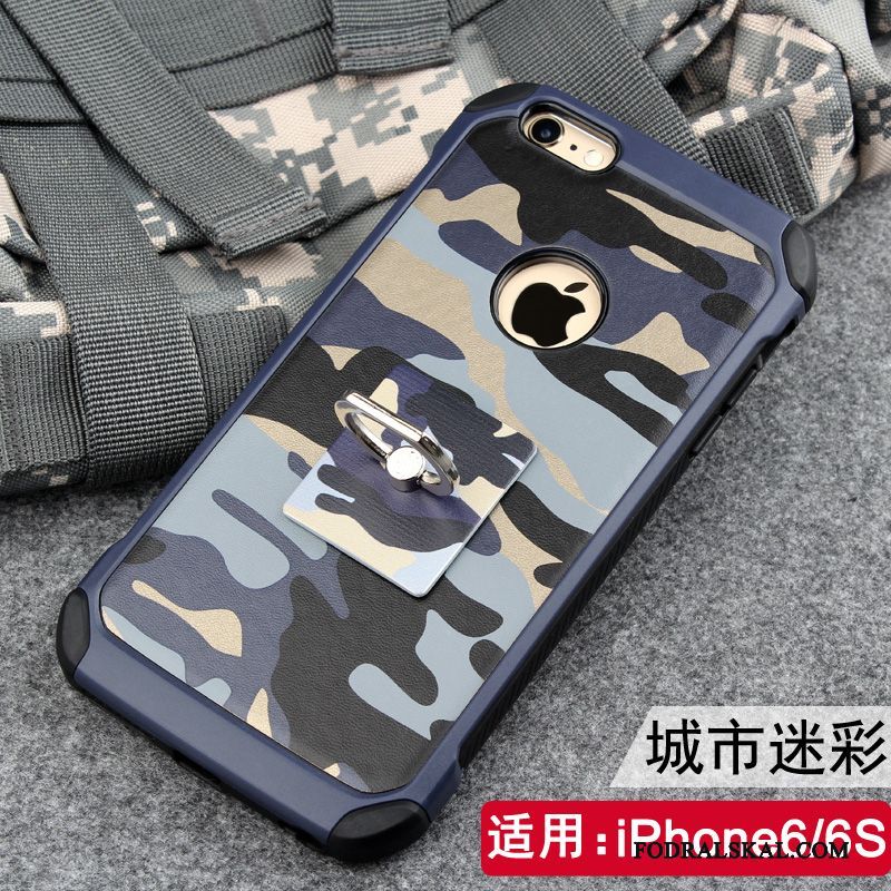 Skal iPhone 6/6s Mjuk Telefon Kamouflage, Fodral iPhone 6/6s Support Ring Fallskydd