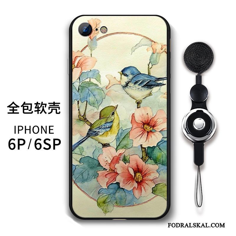 Skal iPhone 6/6s Plus Färg Kinesisk Stil Dubbel, Fodral iPhone 6/6s Plus Skydd Telefon