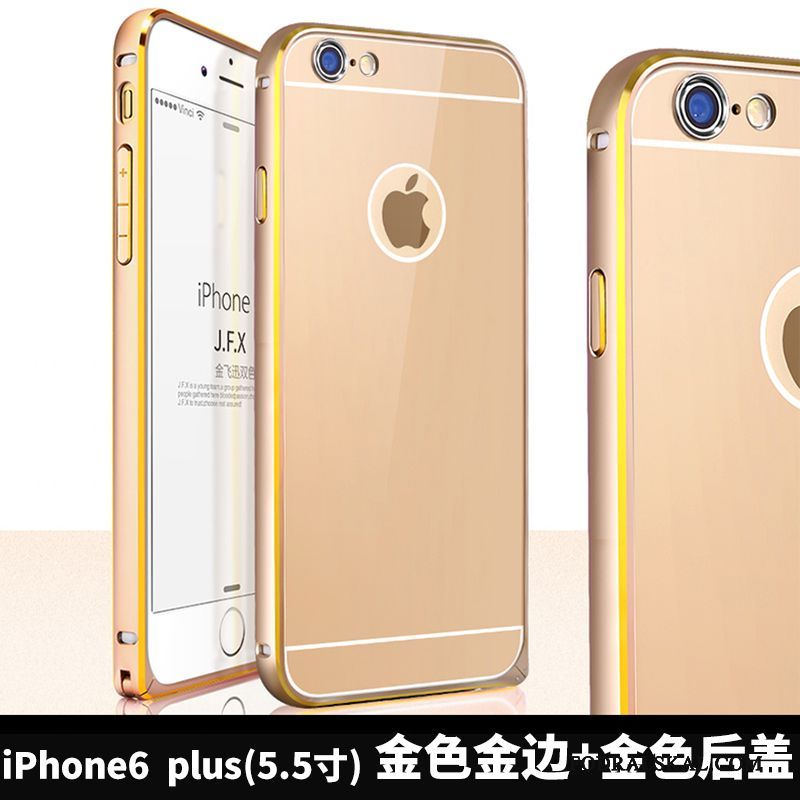 Skal iPhone 6/6s Plus Påsar Fallskydd Guld, Fodral iPhone 6/6s Plus Metall Legering Rosa