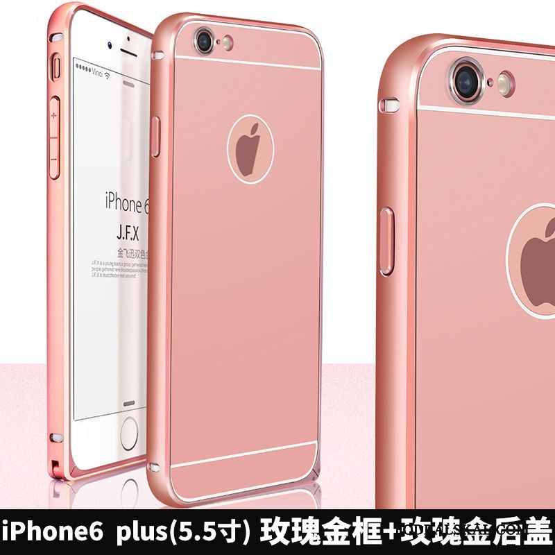 Skal iPhone 6/6s Plus Påsar Fallskydd Guld, Fodral iPhone 6/6s Plus Metall Legering Rosa