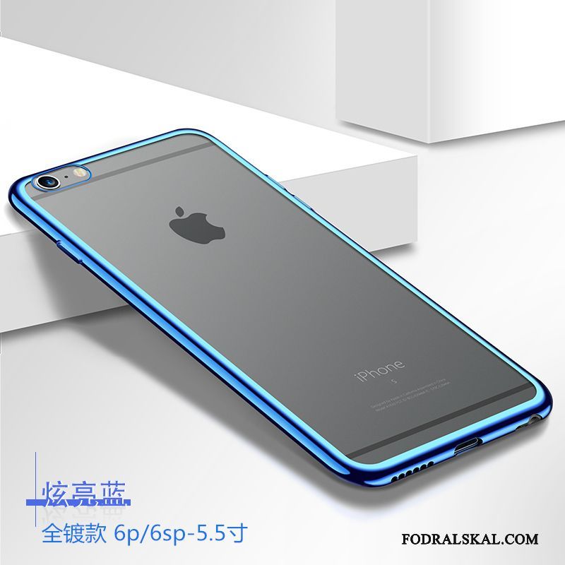 Skal iPhone 6/6s Plus Silikon Fallskydd Rosa, Fodral iPhone 6/6s Plus Transparenttelefon