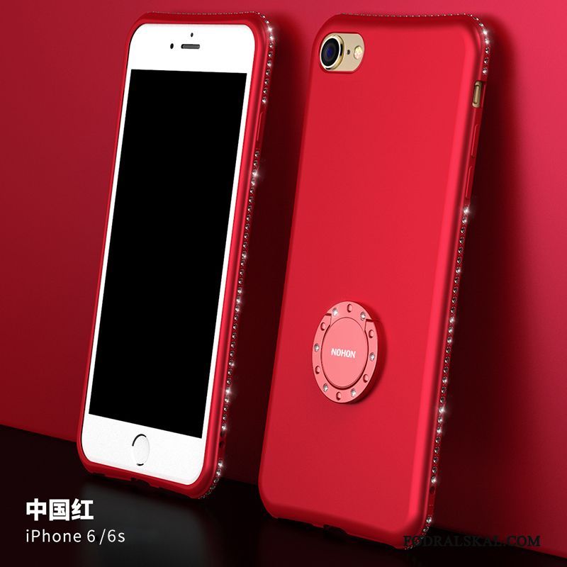 Skal iPhone 6/6s Plus Silikon Telefon Ny, Fodral iPhone 6/6s Plus Strass Fallskydd Röd