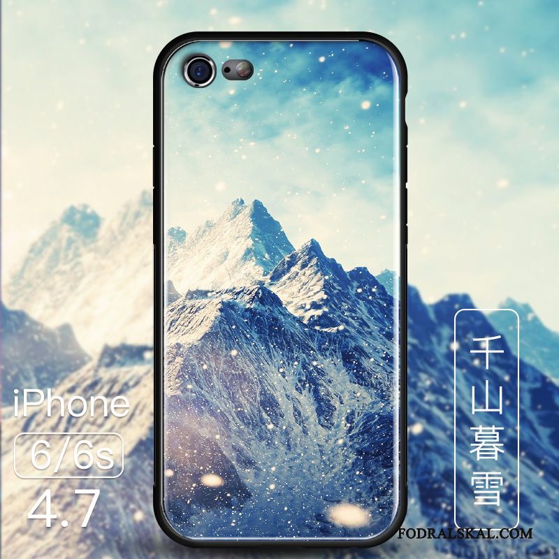 Skal iPhone 6/6s Påsar Slim Glas, Fodral iPhone 6/6s Skydd Fallskydd Purpur
