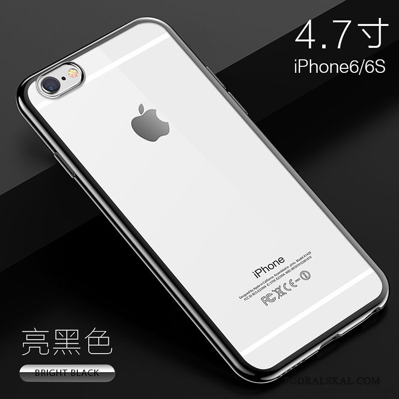 Skal iPhone 6/6s Påsar Slim Transparent, Fodral iPhone 6/6s Silikon Silver Fallskydd