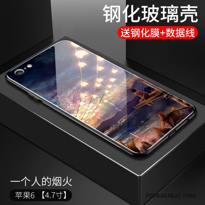 Skal iPhone 6/6s Silikon Gultelefon, Fodral iPhone 6/6s Påsar Glas Spegel