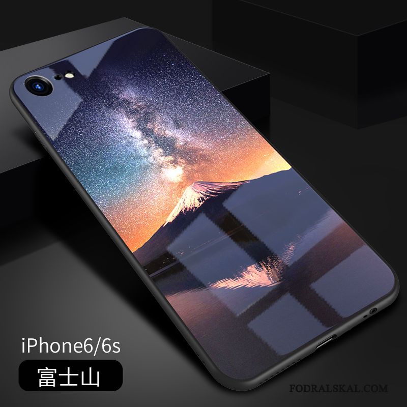Skal iPhone 6/6s Silikon Purpur Glas, Fodral iPhone 6/6s Mjuk Trend Spegel
