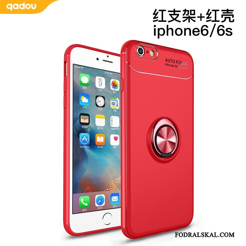 Skal iPhone 6/6s Skydd Magnetic Röd, Fodral iPhone 6/6s Mjuk Ring Bil