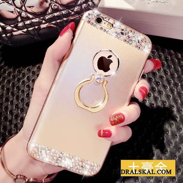 Skal iPhone 6/6s Strass Ring Fallskydd, Fodral iPhone 6/6s Support Rosatelefon