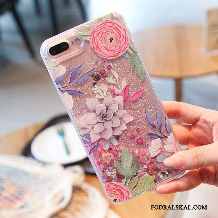 Skal iPhone 7 Färg Blommor Vätska, Fodral iPhone 7 Fågeltelefon