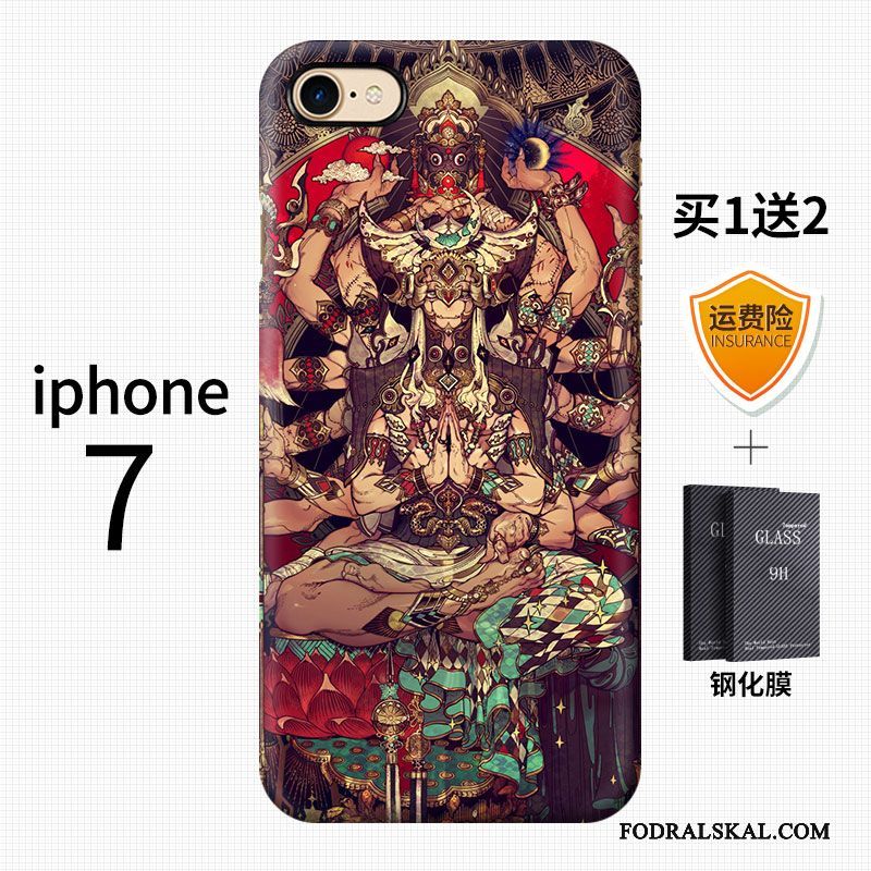 Skal iPhone 7 Färg Kinesisk Stil Konst, Fodral iPhone 7 Telefon Fallskydd