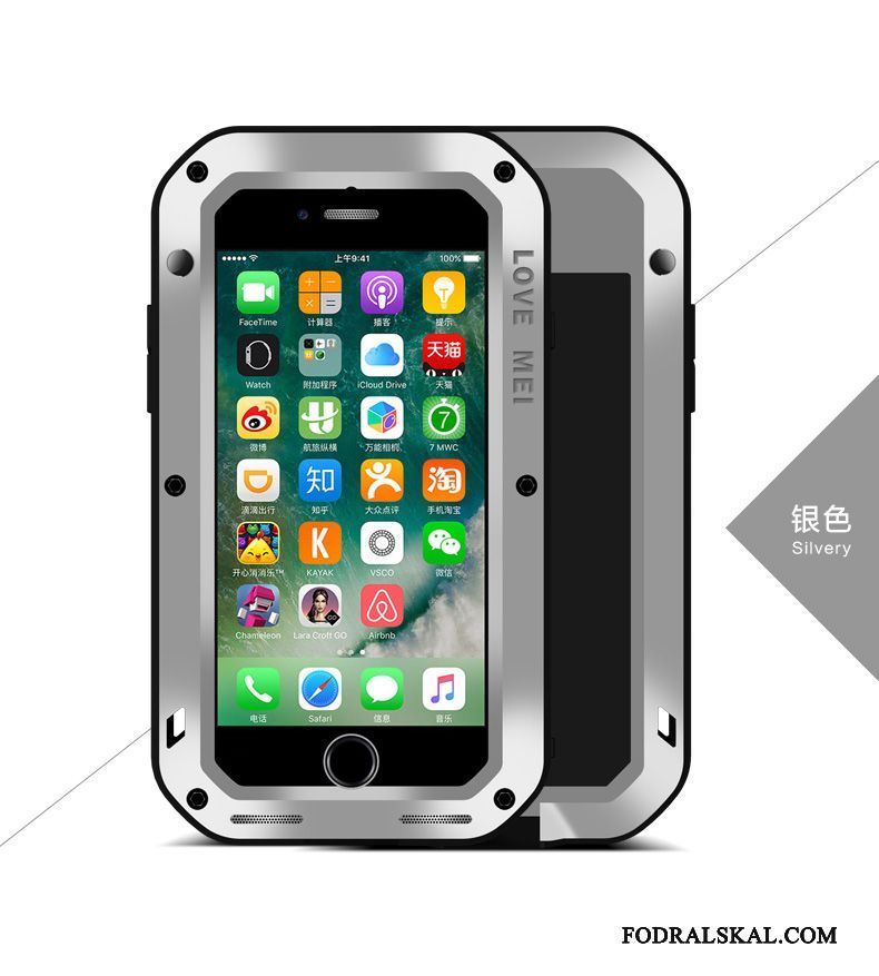 Skal iPhone 7 Metall Dekomprimering Friluftsliv, Fodral iPhone 7 Skydd Gul Fallskydd