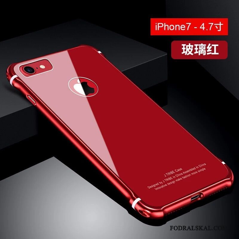 Skal iPhone 7 Metall Fallskydd Trend, Fodral iPhone 7 Telefon Röd