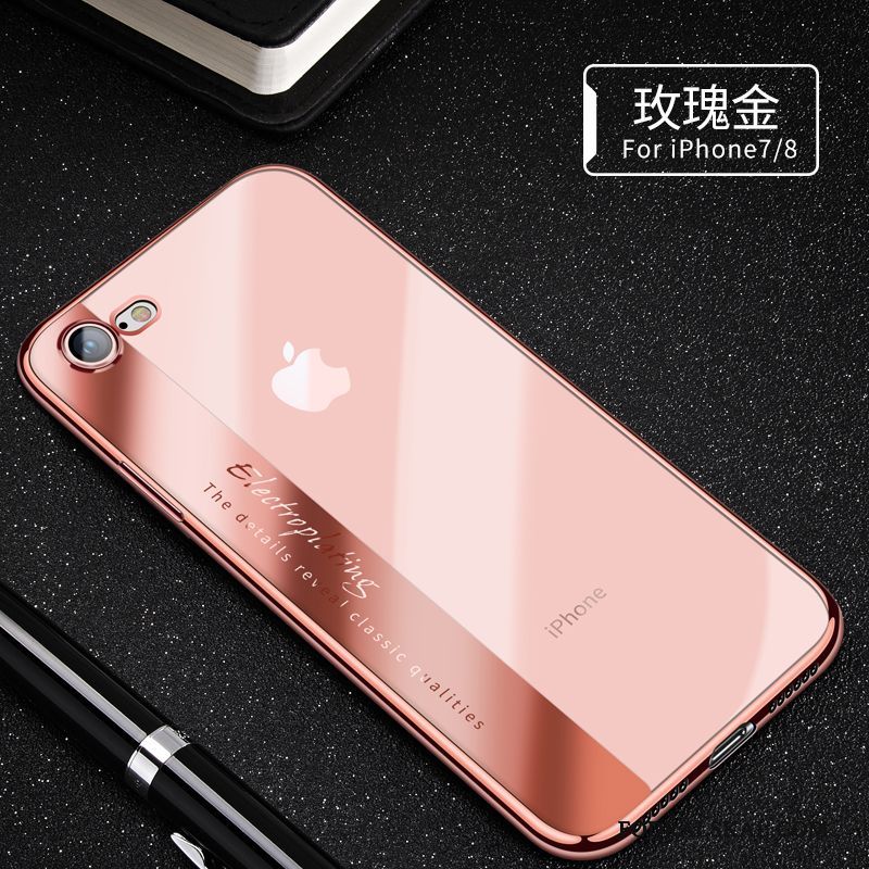 Skal iPhone 7 Mjuk Rosa Transparent, Fodral iPhone 7 Silikon Telefon Personlighet