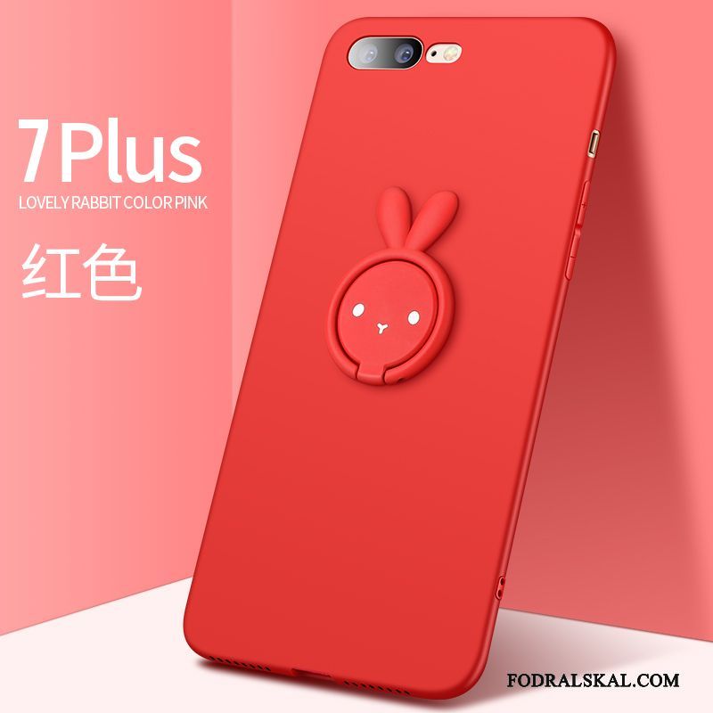 Skal iPhone 7 Plus Kreativa Telefon Röd, Fodral iPhone 7 Plus Silikon Fallskydd Personlighet