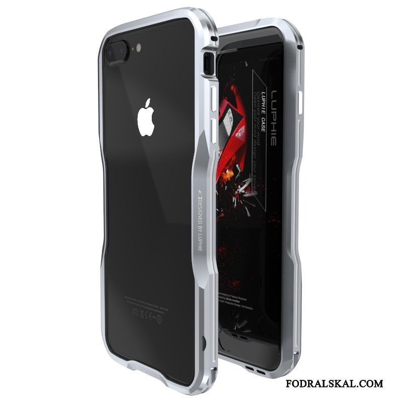 Skal iPhone 7 Plus Metall Frame Guld, Fodral iPhone 7 Plus Skydd Nytelefon