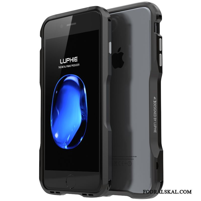 Skal iPhone 7 Plus Metall Frame Guld, Fodral iPhone 7 Plus Skydd Nytelefon