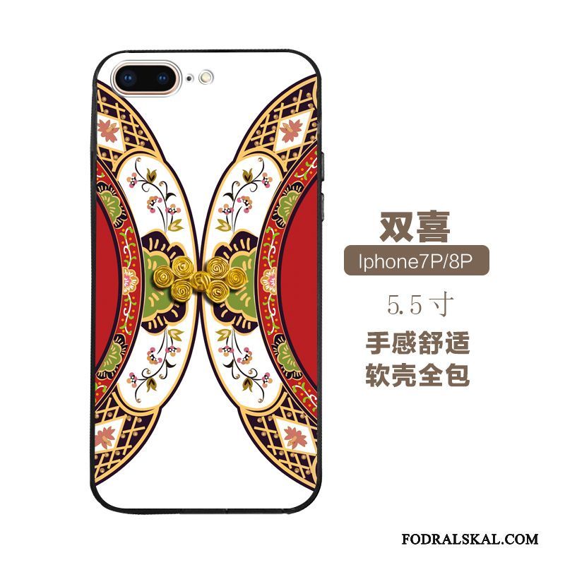 Skal iPhone 7 Plus Mjuk Etnisktelefon, Fodral iPhone 7 Plus Färg Kinesisk Stil Konst