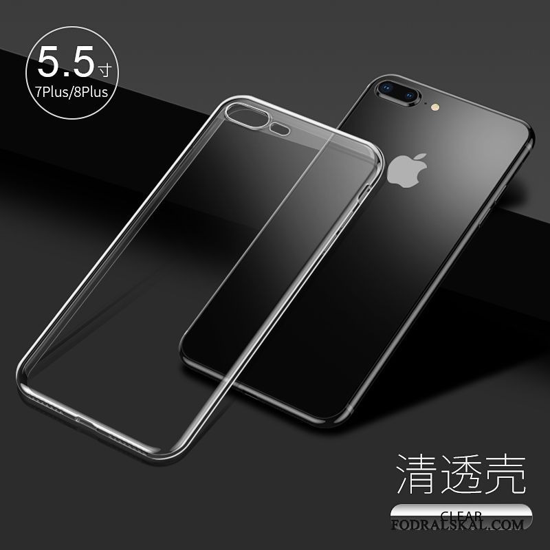 Skal iPhone 7 Plus Mjuk Fallskydd Transparent, Fodral iPhone 7 Plus Silikon Telefon