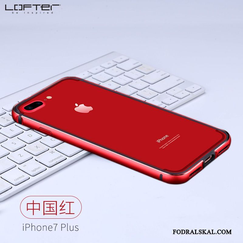 Skal iPhone 7 Plus Silikon Frame Röd, Fodral iPhone 7 Plus Kreativa Telefon