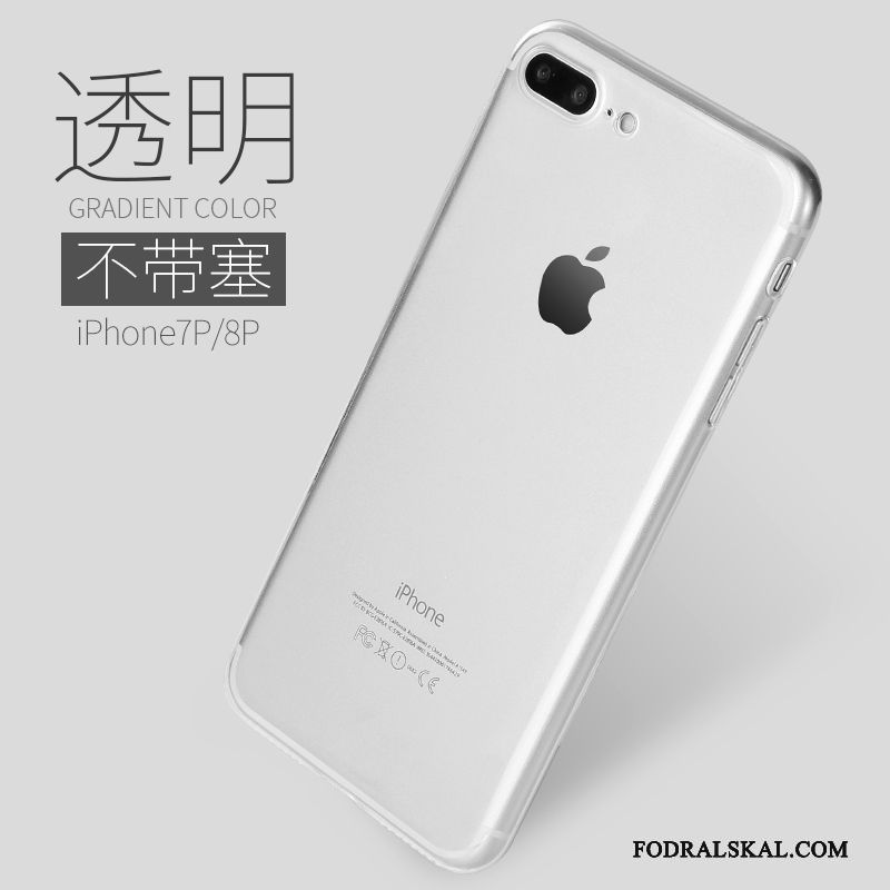 Skal iPhone 7 Plus Silikon Röd Gradient Färg, Fodral iPhone 7 Plus Mjuk Telefon Transparent