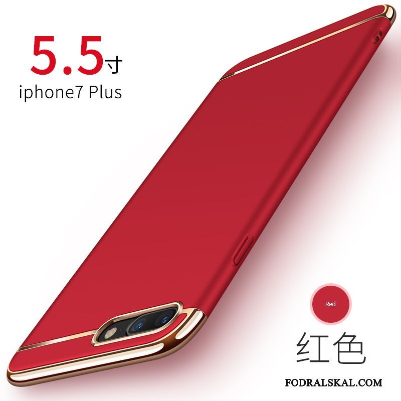 Skal iPhone 7 Plus Skydd Röd Nubuck, Fodral iPhone 7 Plus Svart Fallskydd