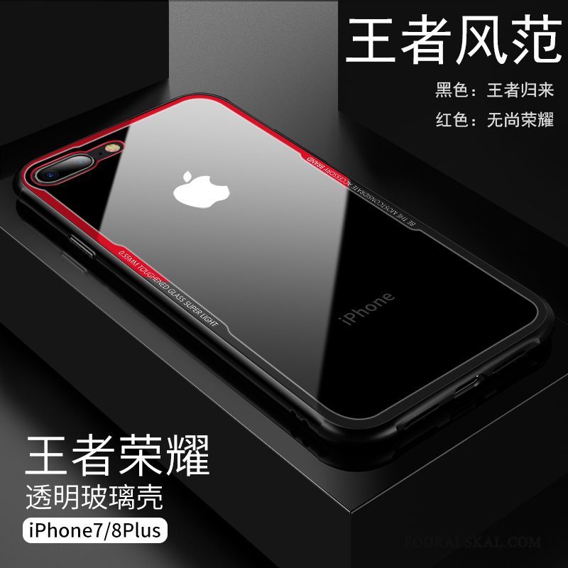 Skal iPhone 7 Plus Skydd Slim Glas, Fodral iPhone 7 Plus Transparenttelefon