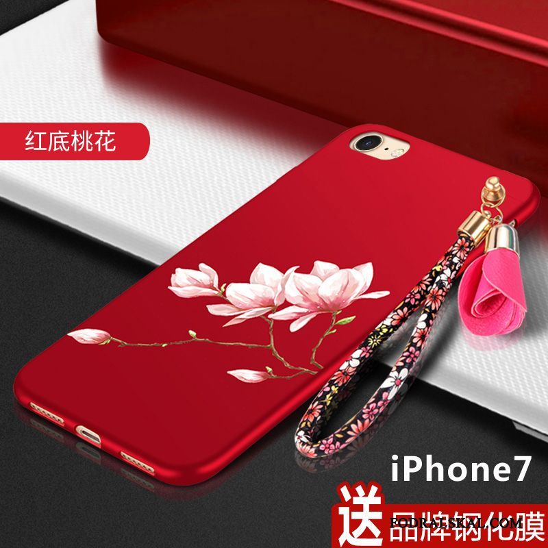 Skal iPhone 7 Skydd Fallskydd Ny, Fodral iPhone 7 Påsar Telefon Röd