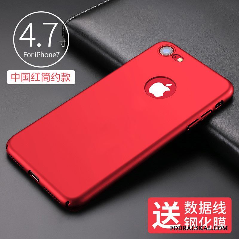Skal iPhone 7 Skydd Rödtelefon, Fodral iPhone 7 Kreativa Trend Spänne