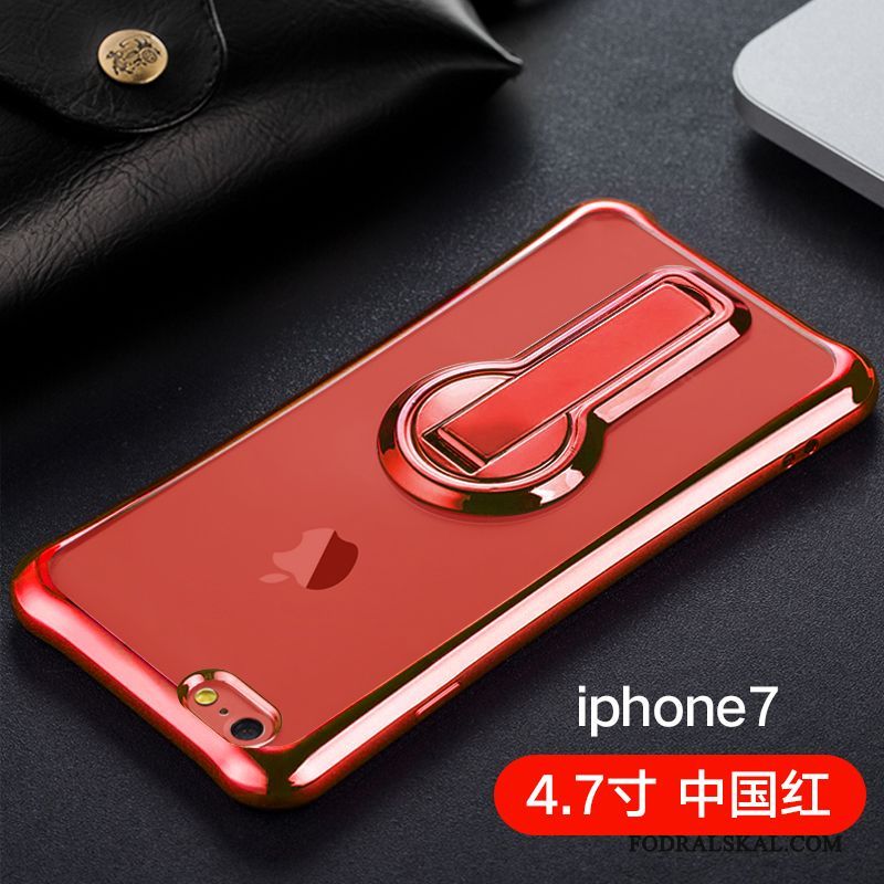 Skal iPhone 7 Support Personlighettelefon, Fodral iPhone 7 Skydd Nubuck Röd