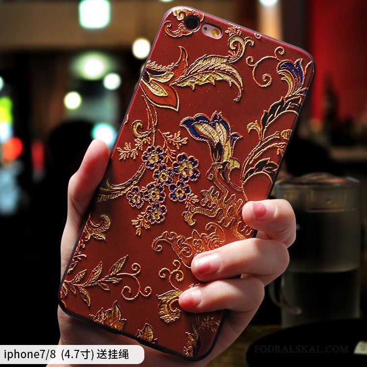 Skal iPhone 8 Kreativa Kinesisk Stiltelefon, Fodral iPhone 8 Silikon Fallskydd Personlighet