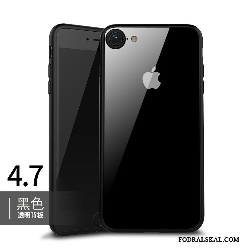 Skal iPhone 8 Mjuk Transparent Frame, Fodral iPhone 8 Silikon Röd Slim