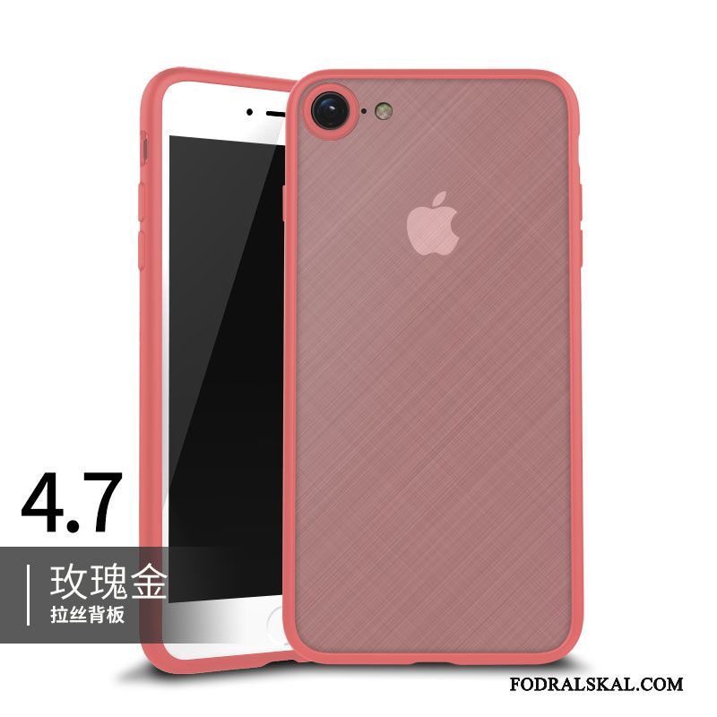 Skal iPhone 8 Mjuk Transparent Frame, Fodral iPhone 8 Silikon Röd Slim