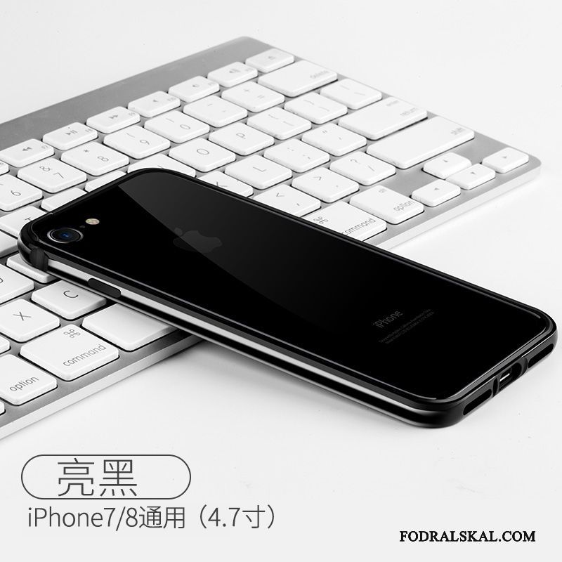 Skal iPhone 8 Mjuk Trendtelefon, Fodral iPhone 8 Metall Fallskydd Frame