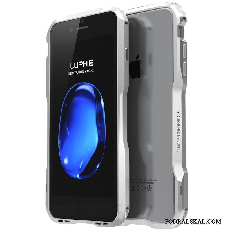 Skal iPhone 8 Plus Metall Frametelefon, Fodral iPhone 8 Plus Skydd Fallskydd Ny