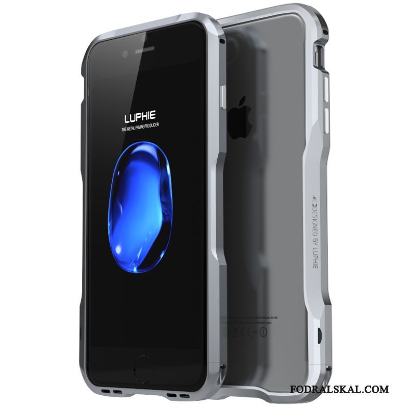Skal iPhone 8 Plus Metall Frametelefon, Fodral iPhone 8 Plus Skydd Fallskydd Ny