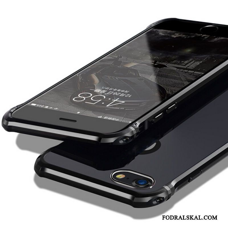 Skal iPhone 8 Plus Metall Hård Frame, Fodral iPhone 8 Plus Påsar Blåtelefon