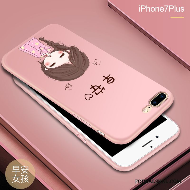 Skal iPhone 8 Plus Mjuk Nubuck Personlighet, Fodral iPhone 8 Plus Kreativa Telefon Gul